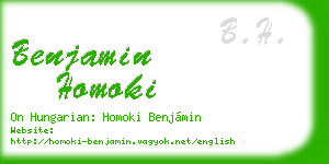 benjamin homoki business card